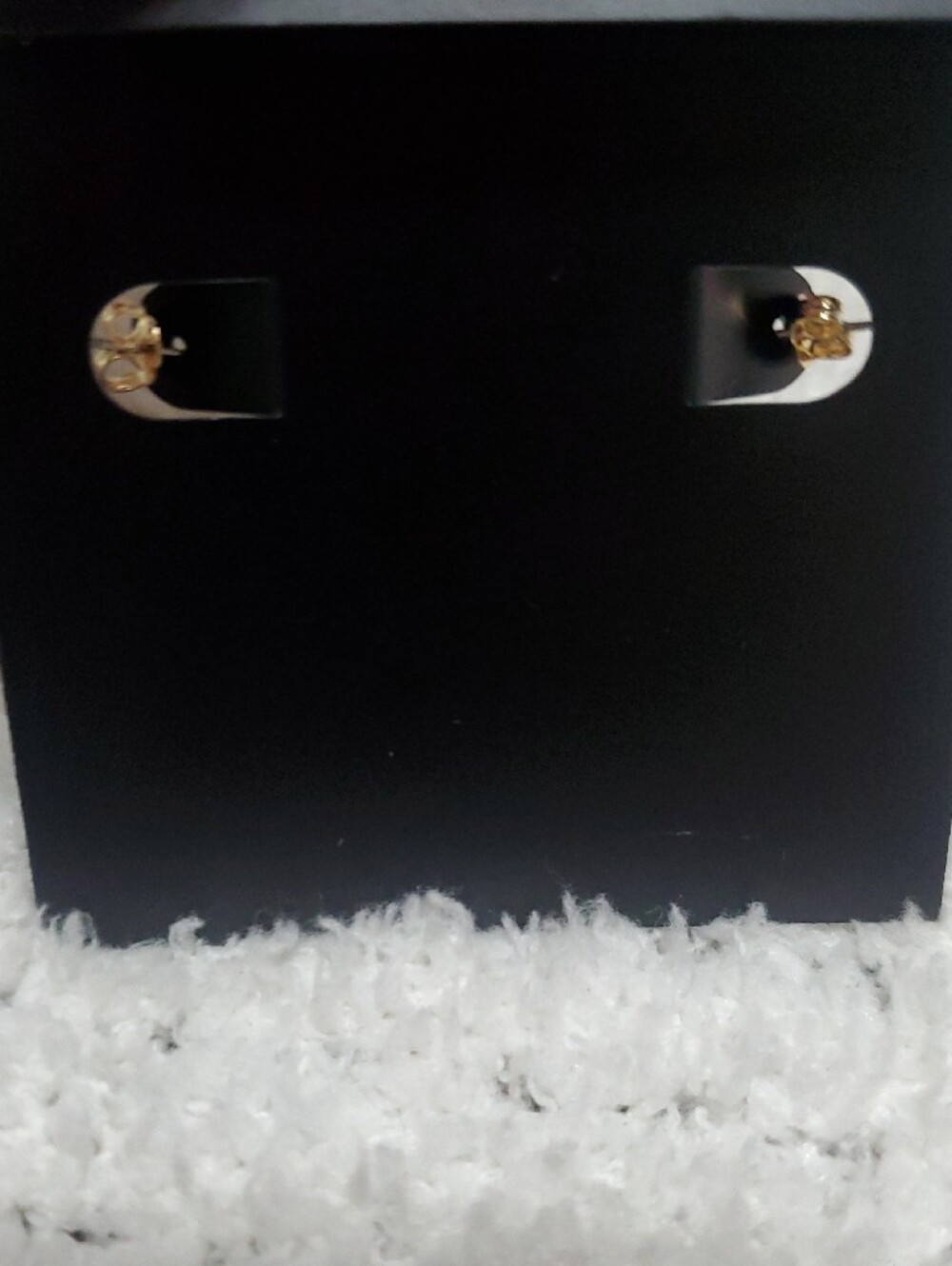 Coach Gold Hoop Earrings with Blue Heart Dangles and Multicolor Crystals - Picture 4 of 8